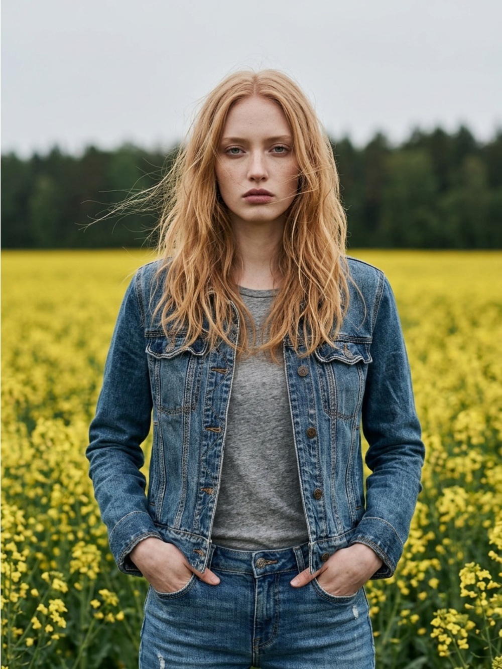 Free People 100% Cotton Classic Blue Denim Jacket Medium
